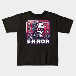 Cyber Retro Gaming Error Kids T-Shirt